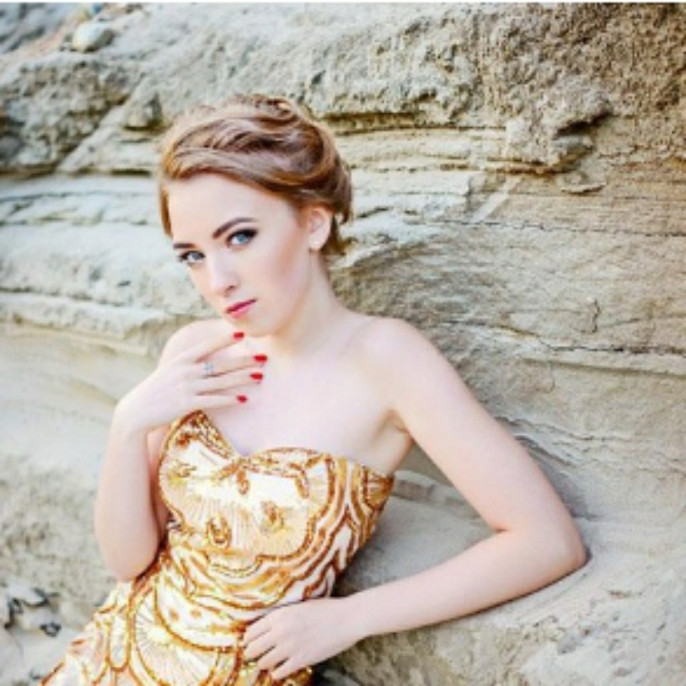 Art Deco Gatsby Inspired Formal Gown Gold Champagn